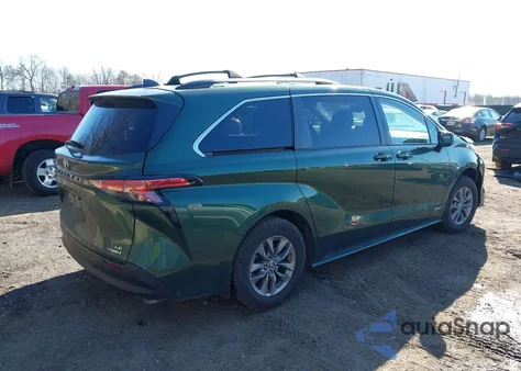 2021 Toyota Sienna Le из США, поврежденный, VIN 5TDBSKFC8MS032942